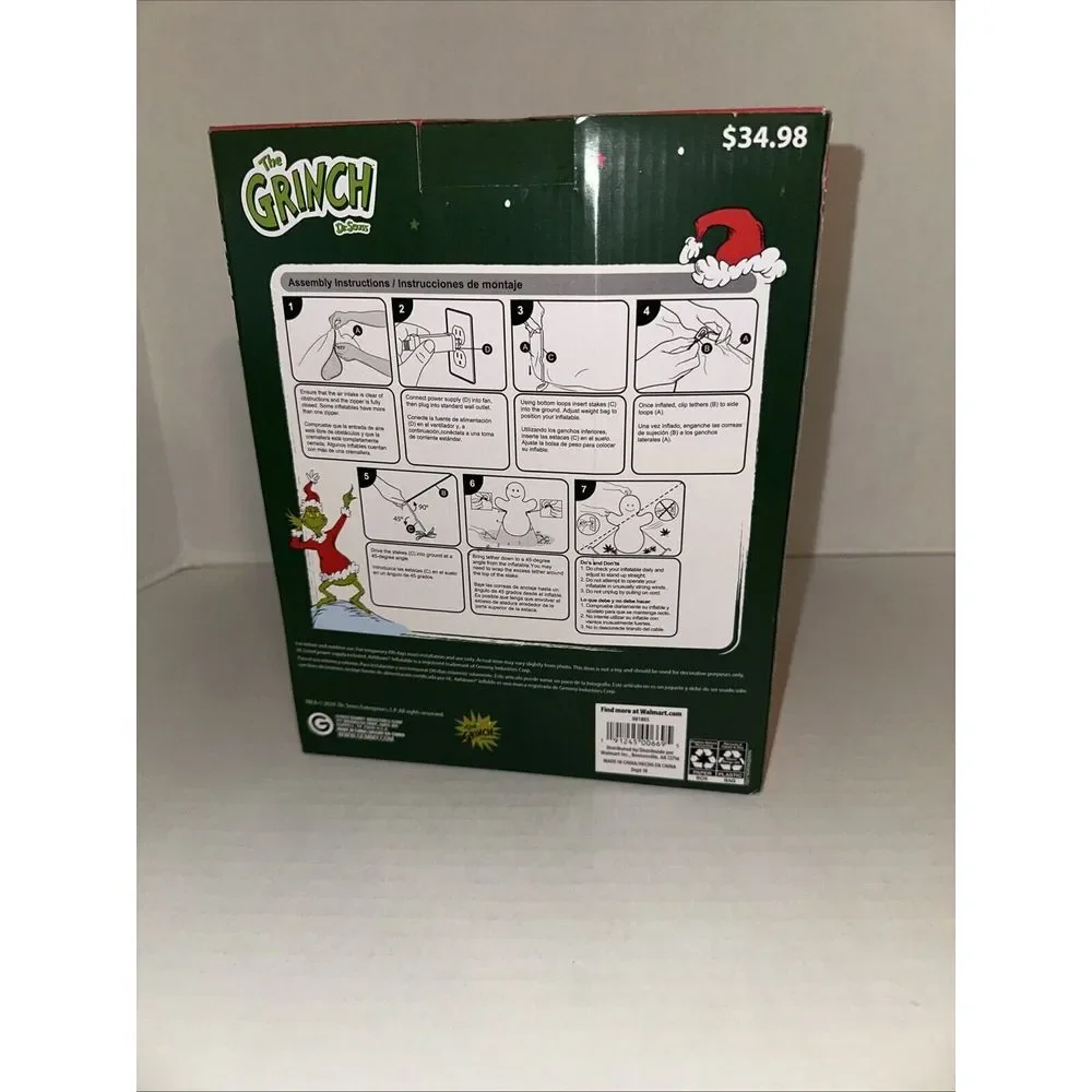 Gemmy Cindy Lou‎ Who with Stocking 5 Ft. Airblown Inflatable LED Light Brand NEW
